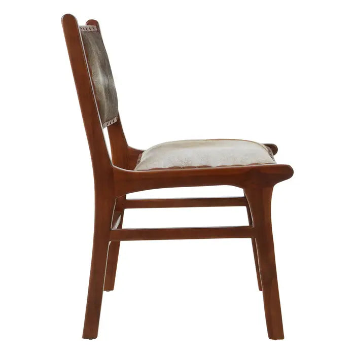 Kendari Dining Chair With Natural Cow Leather