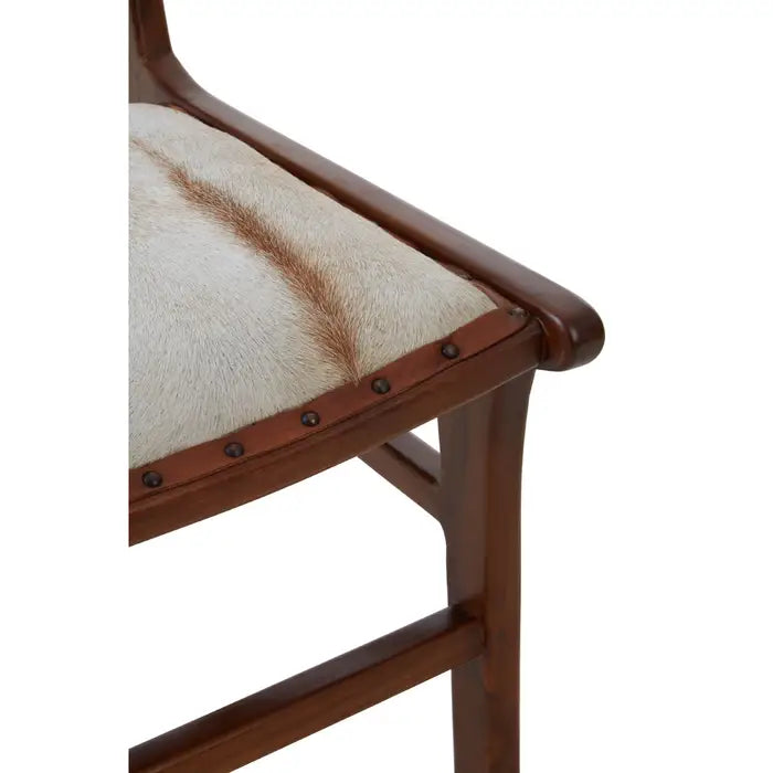 Kendari Dining Chair With Natural Cow Leather