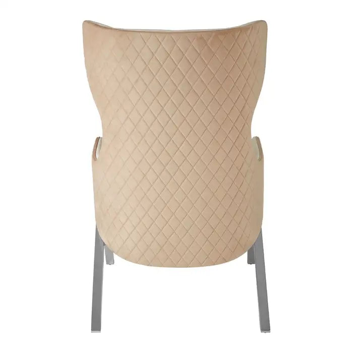 Piermount White Quilted Fabric Chair / Accent Chair