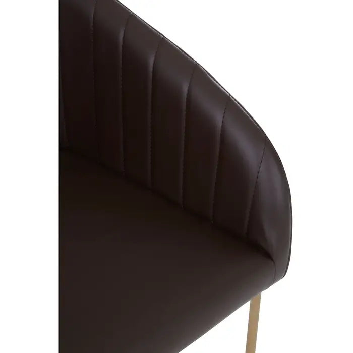 Delta Black Leather Dining Chair
