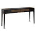 Salvar Wood Console Table,  Black Finished, Two Small Side Drawers 