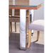Kerala Console Table, U Shaped, Stainless Steel Legs, Natural Wood, Glass Top  