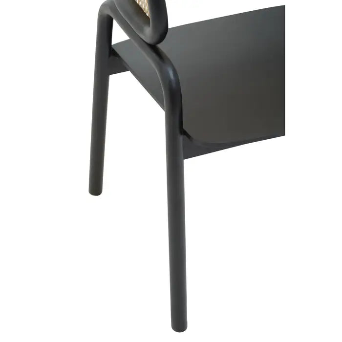 Corso Cane Rattan And Black Chair