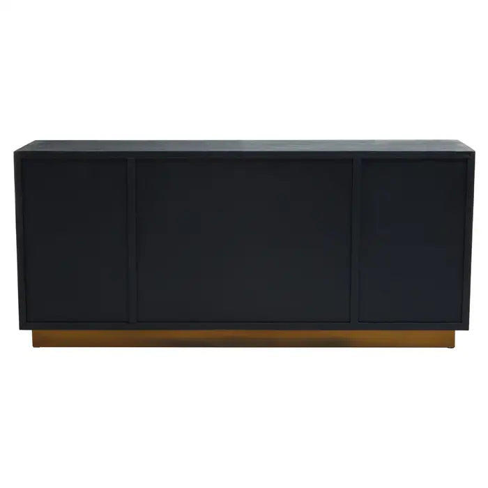 Roselle Iron Frame Sideboard, Gold, Wood