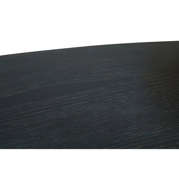 Serrano Console Table, Black Stainless Steel Frame, Oak Veneer Top