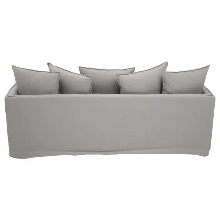 Antibes 3 Seater Sofa, Grey Fabric, Cushions