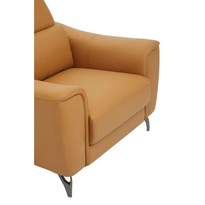 Padua Tan Leather Armchair / Accent Chair