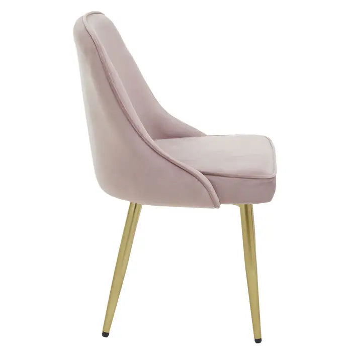 Demi Dusky Pink Velvet Dining Chair