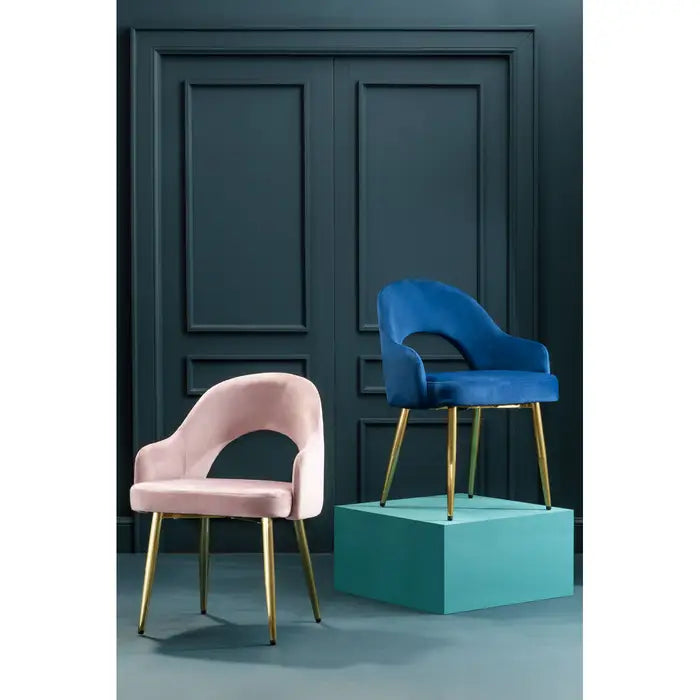 Dani Dusky Pink Velvet Dining Chair