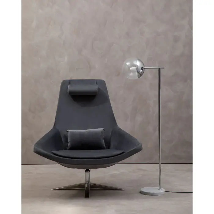 Kalo Grey Velvet Armchair / Accent Chair