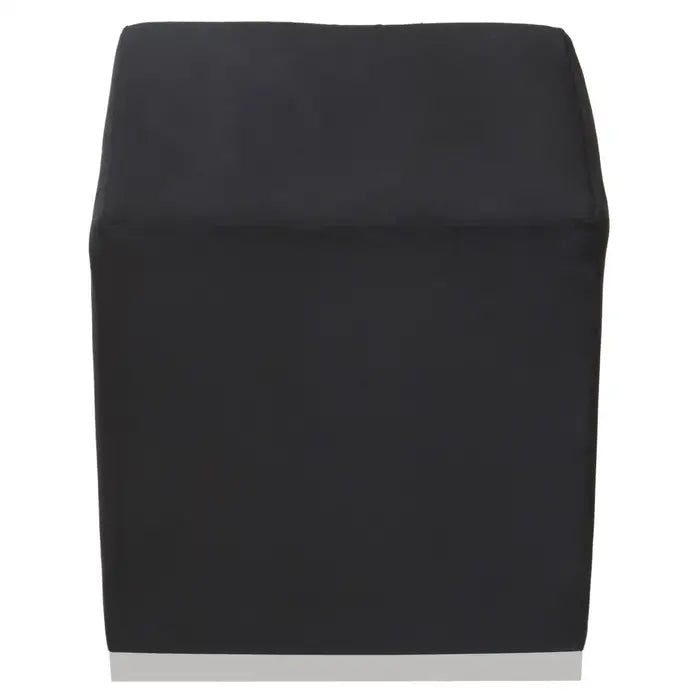 Hagen Black And Silver Square Stool