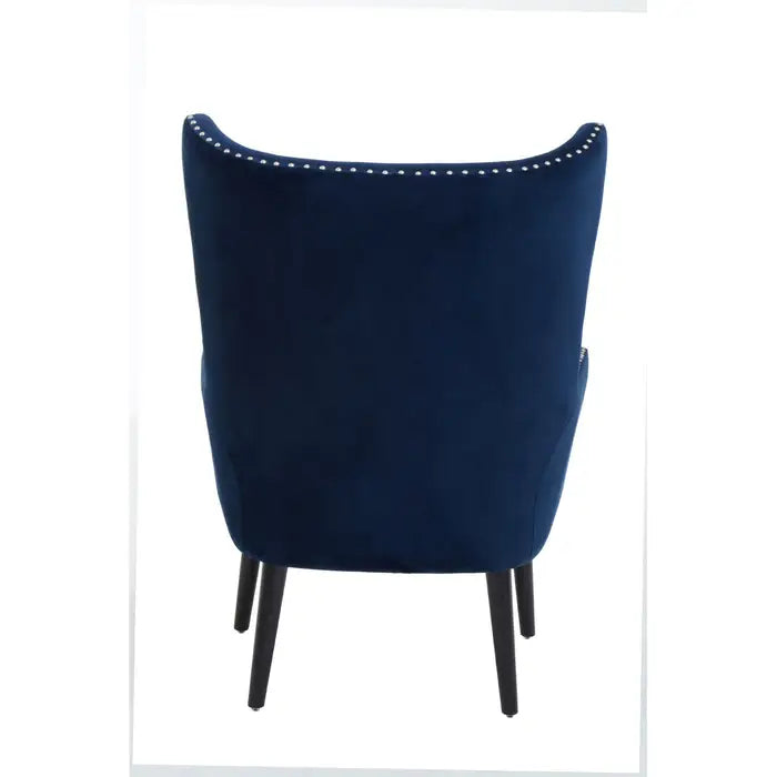 Wexley Blue Wingback Lounge Chair  / Accent Chair