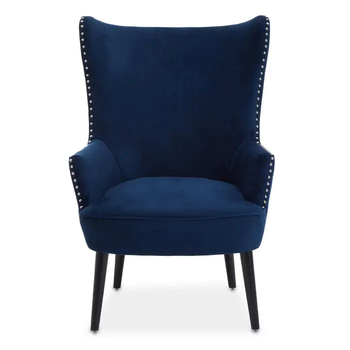 Wexley Blue Wingback Lounge Chair  / Accent Chair
