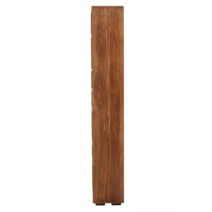 Surati Sheesham Floor Shelf, Rectangular, Brown Wooden Frame