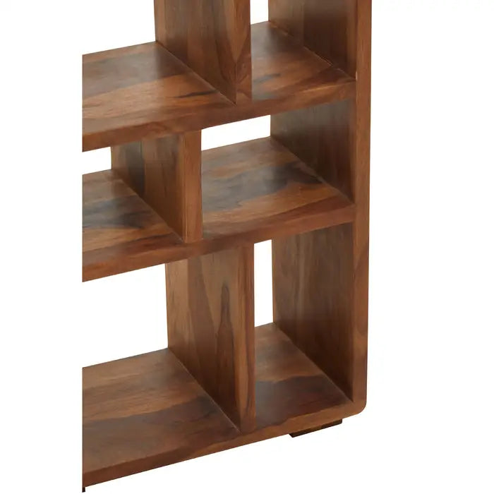 Surati Sheesham Floor Shelf, Rectangular, Brown Wooden Frame