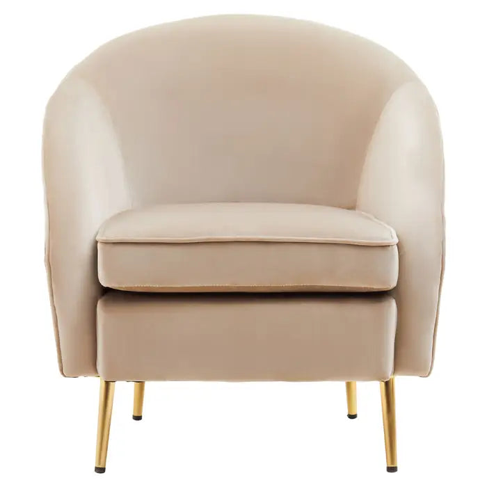 Yasmeen Mink Velvet Armchair / Accent Chair