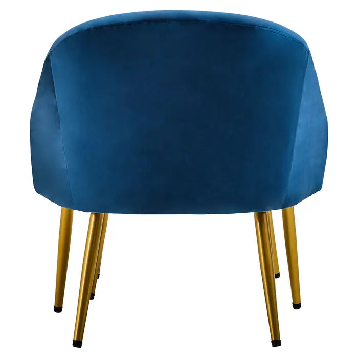 Yasmeen Midnight Blue Chair And Footstool / Accent Chair