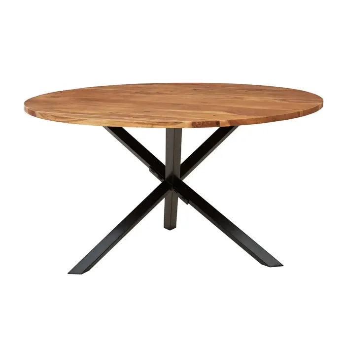 Earlswood Round Dining Table, Natural Acadia Wood
