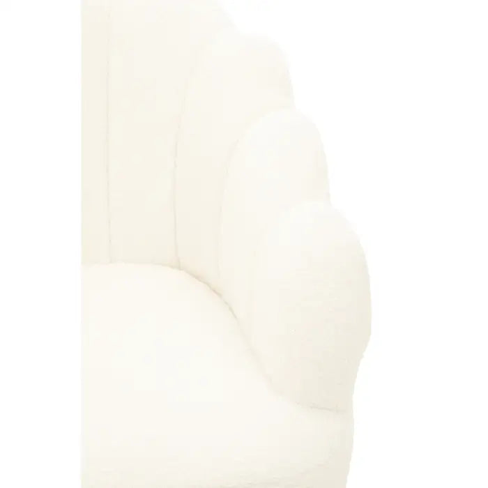 Yazmin White Seashell Black Finish Armchair / Accent Chair