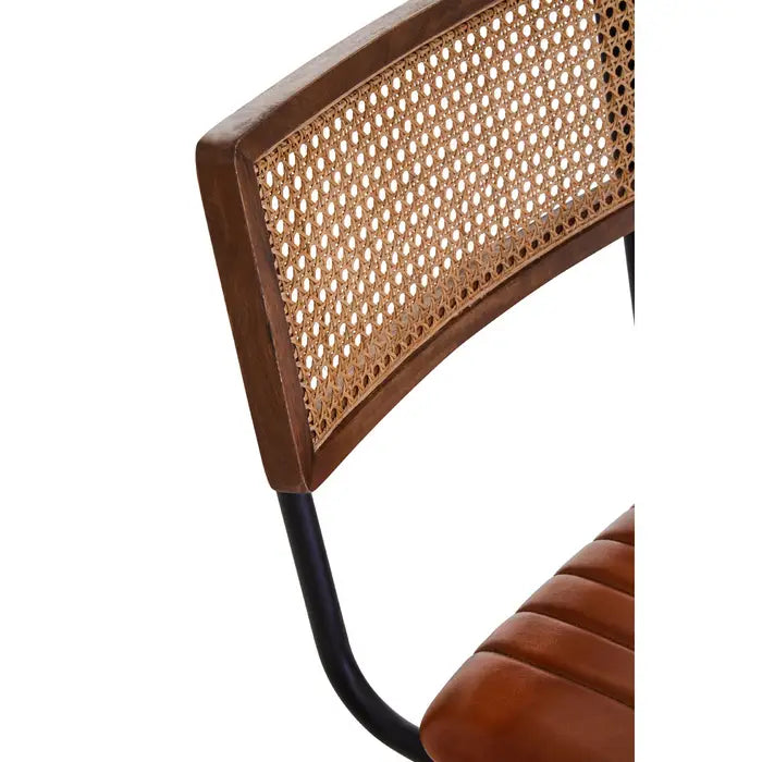 Buffalo Tan Leather Bar Chair