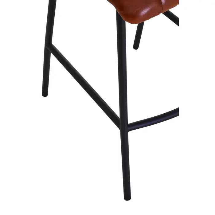 Buffalo Tan Leather Bar Chair