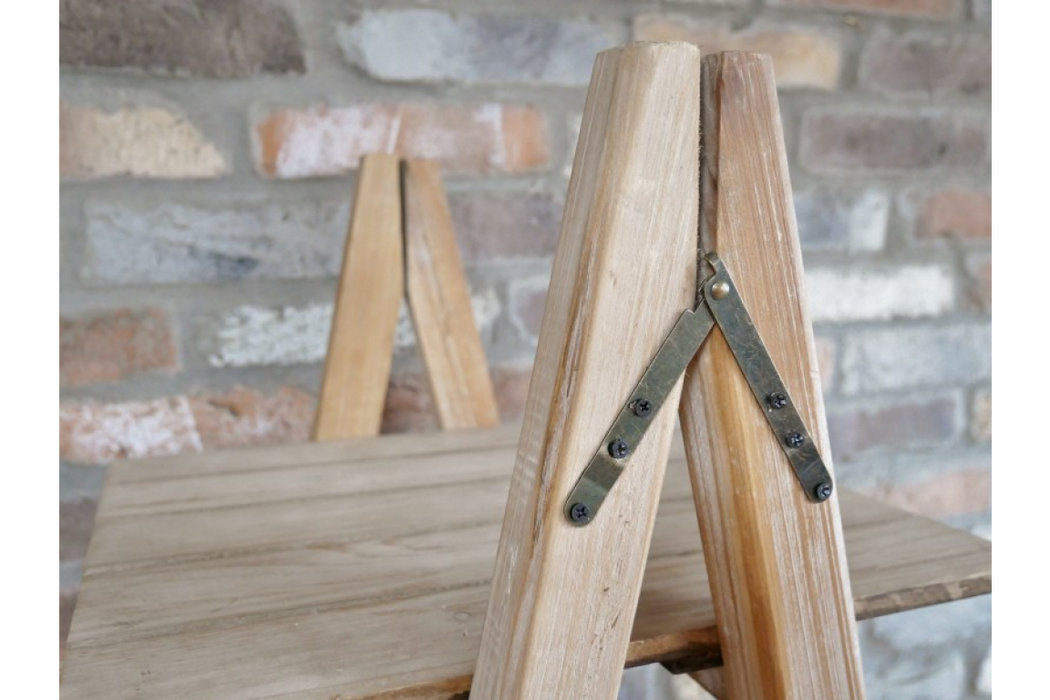 Industrial Wooden Shelf, Rectangular, Natural