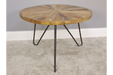 Orlando Natural Coffee Table, Round Wooden Top