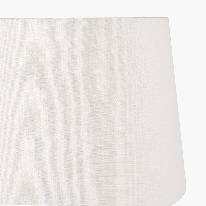 Louise White Self Lined Linen Tapered Cylinder Shade