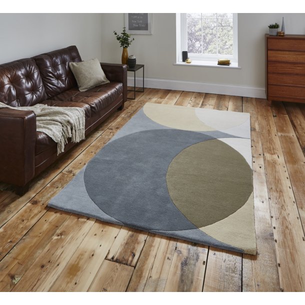 Elements Grey Circles Living Room Rug