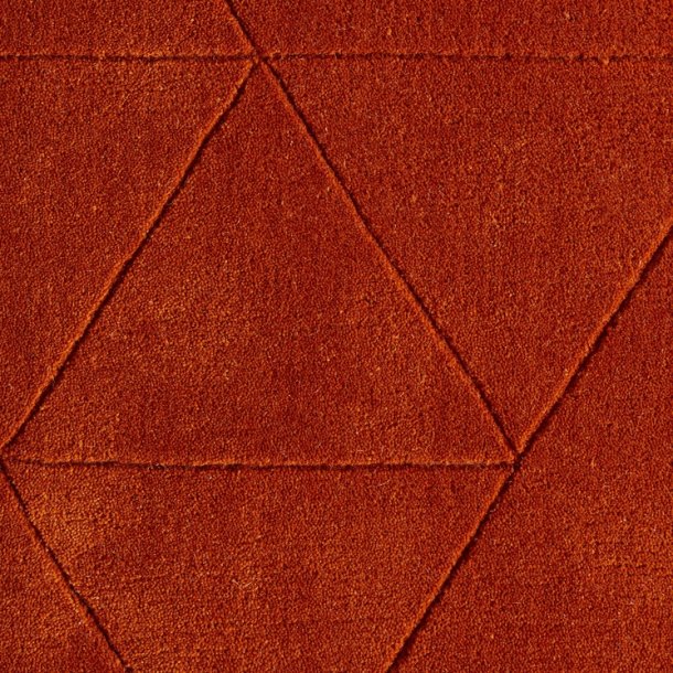 Kasbah Geometric Terracotta Living Room Rug