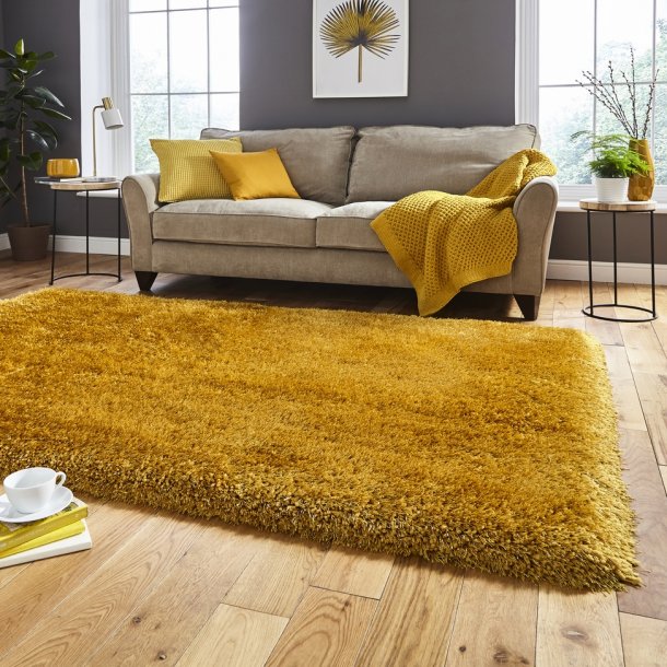 Manhatton Yellow Living Room Rug