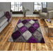 Aria Grey & Purple Rug - 120cm x 170cm, 150cm x 230cm - Decor Interiors