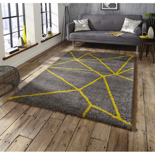 Melrose Grey & Yellow Living Room Rug