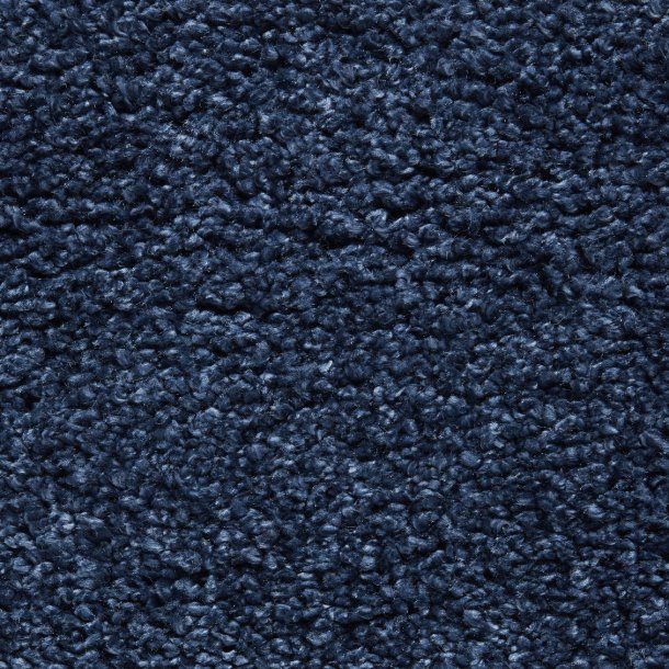 Hudson Plain Dark Blue Shag Pile Living Room Rug