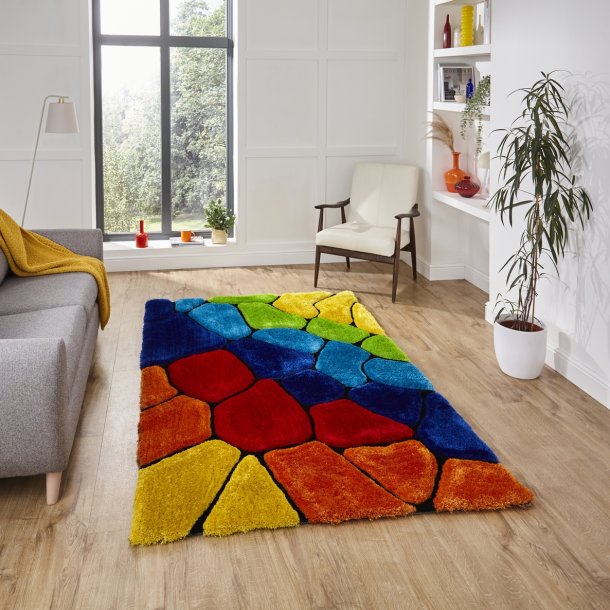 Aria Multicolored 3D Living Room Rug