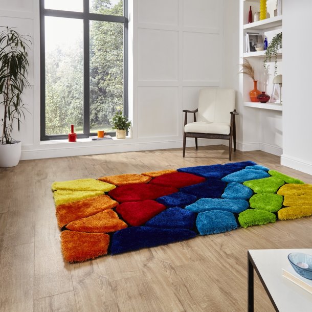 Aria Multicolored 3D Living Room Rug