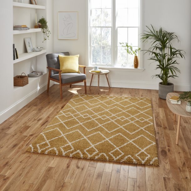 Melrose Yellow Living Room Rug