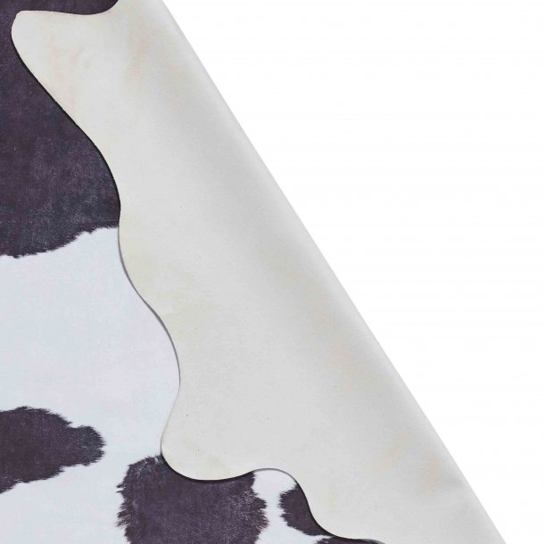 Fau Cow Print Black & White  Living Room Rug