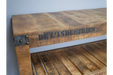Rustic Distressed Floor Shelf, Brown, Wooden Frame, Rectangular, Wheels, 153 x 89 cm