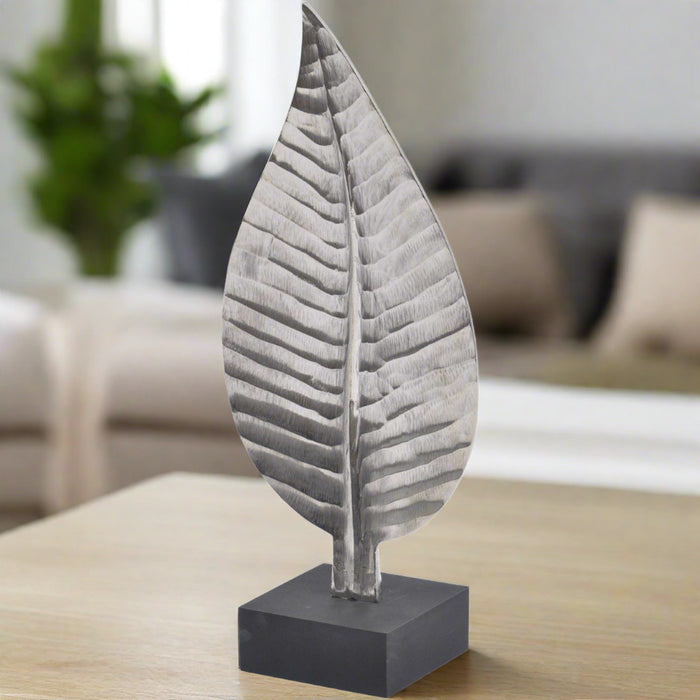 Silver Leaf Sculpture - Small