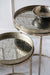 Amalie Tray Side Tables, Round, Gold Metal, Diamond, Set Of 2