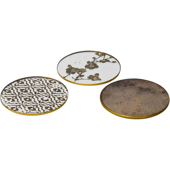 Giselle Antique Gold Blossom Coasters- Set Of 4