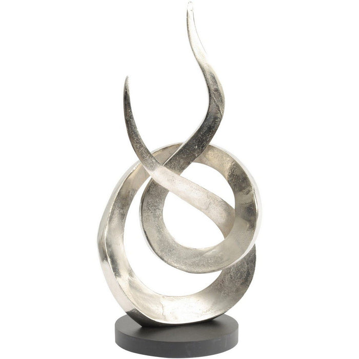 Entwined Flame Sculpture, Silver - Large