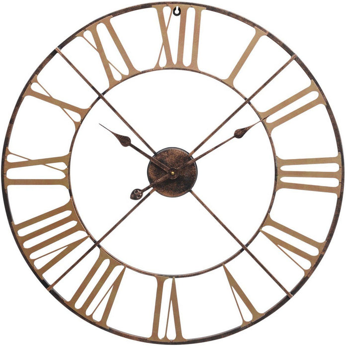 Outdoor Skeleton Wall Clock, Antique Brass (BACK IN STOCK 30/04/24)