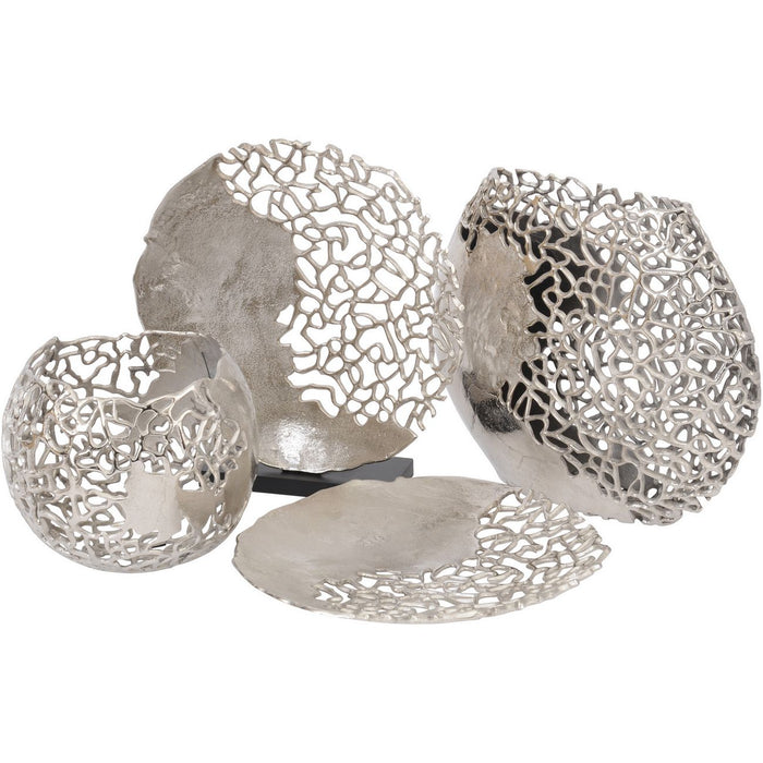 Coral Aluminium Sculpture, Silver