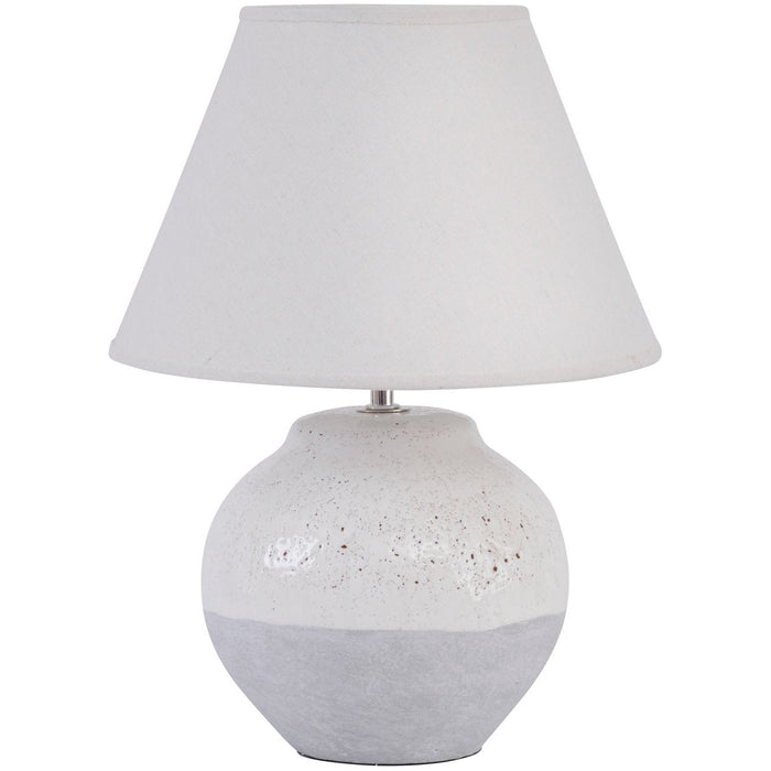 Clarisse White & Grey Ceramic Table Lamp
