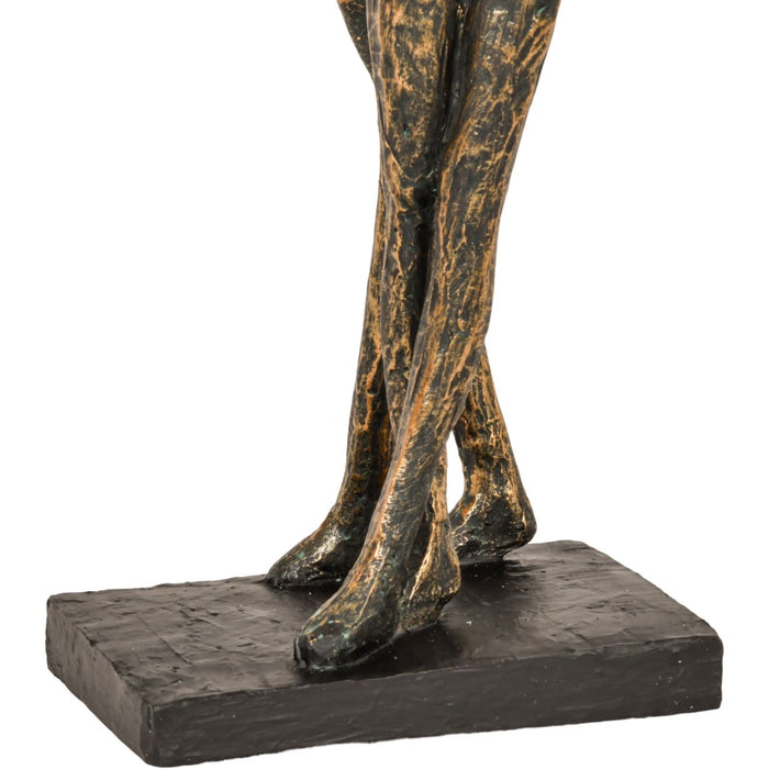 Denton Celebrating Couple Sculpture, Aged Bronze
