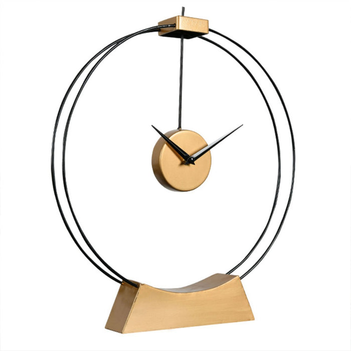 Sheltham Mantle Clock, Gold, black, Metal