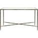 Lucie Small Console Table, Bronze Metal Frame, Glass Top