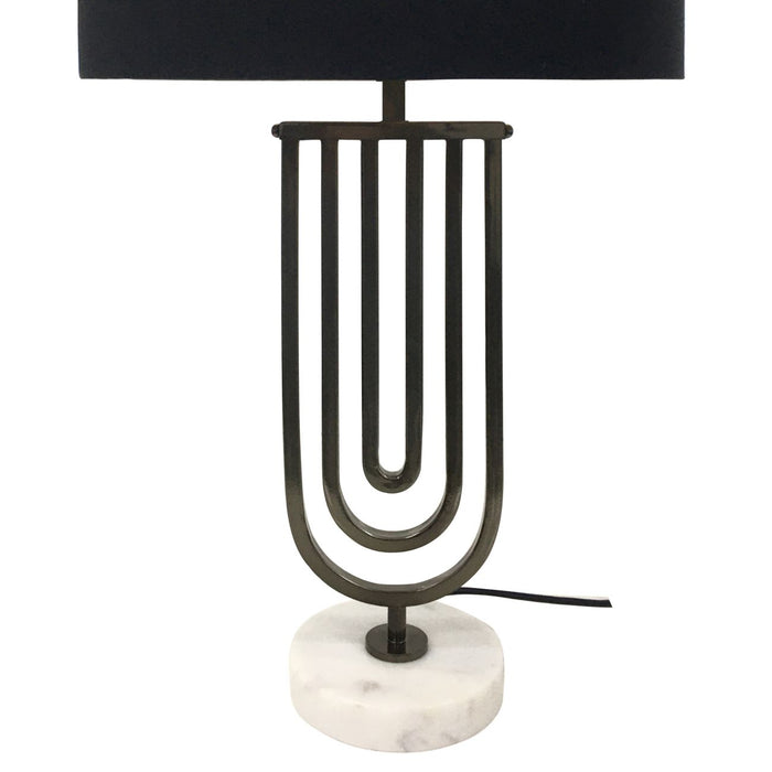 Carole Lamp In Met Blk Nick (Base Only)
